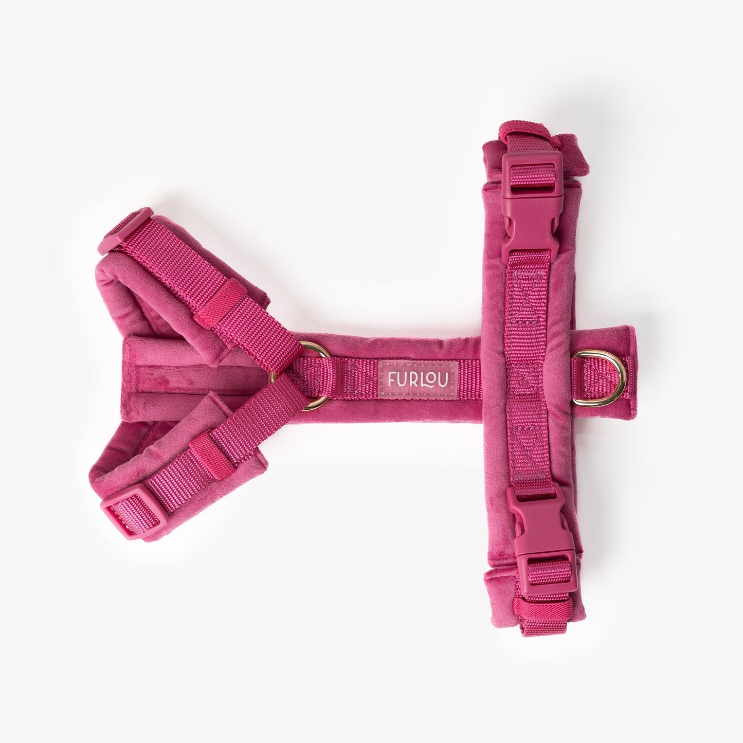 Magenta - Velvet Dog Harness Velvet Harness FURLOU