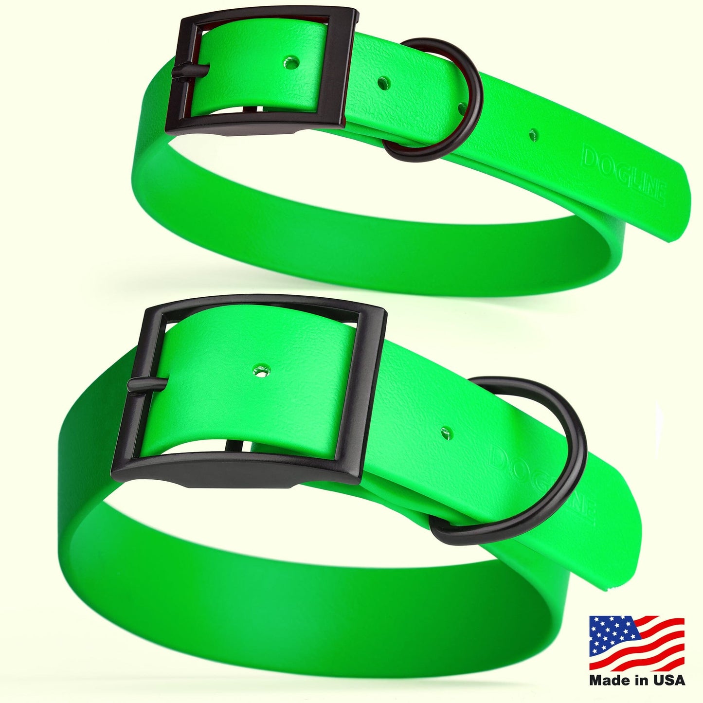 Dogline Biothane Waterproof Dog Collar with Black Hardware - Size XS (9 to 12 inches) Dog Collars Dogline