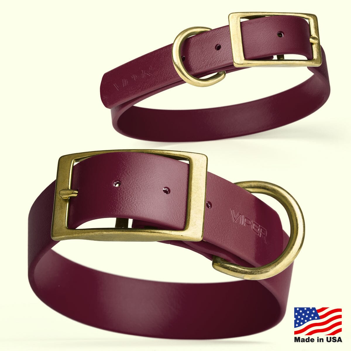 Viper Biothane Waterproof Dog Collar with Brass Hardware Dog Collars Dogline