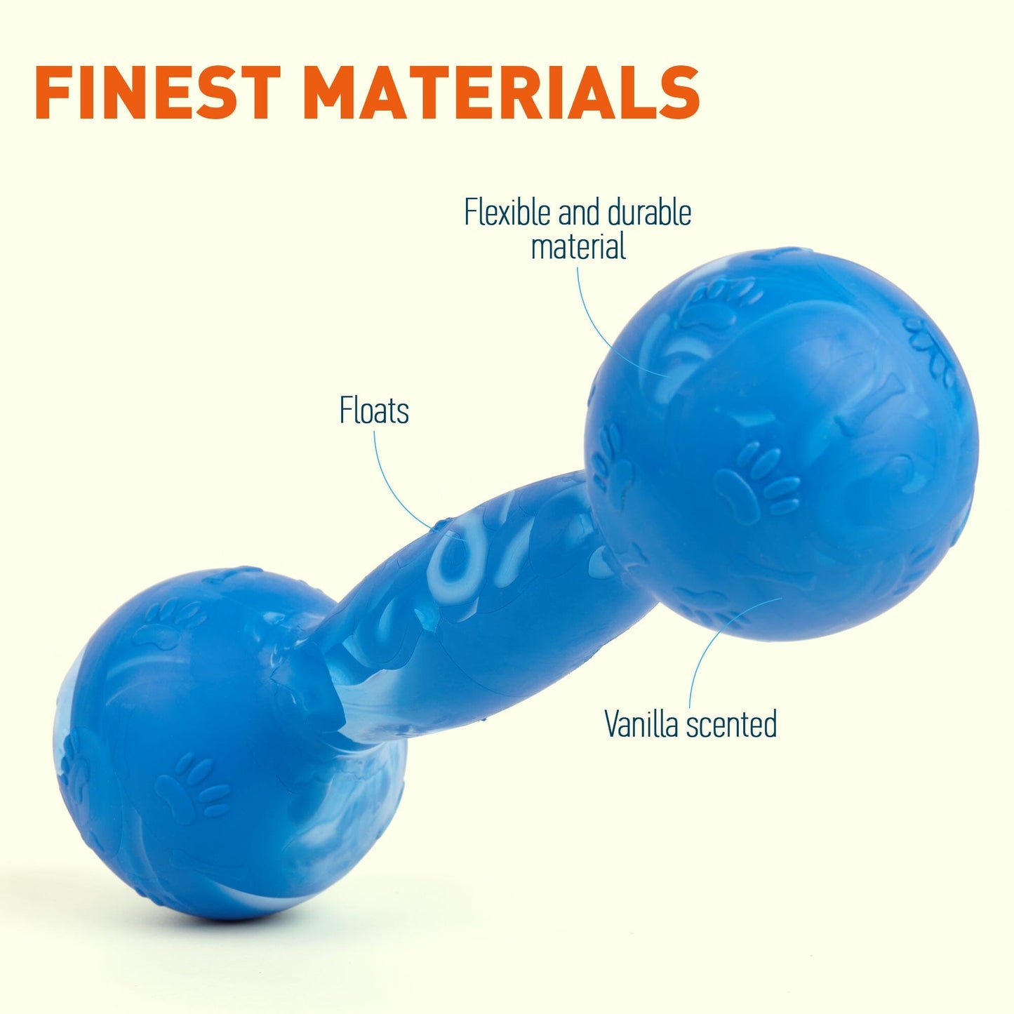 Rubber Dumbbell Toy Dog Toys Dogline