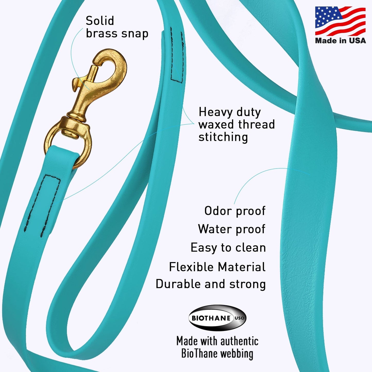 Biothane Working Dog Lead 33ft - Long Line Collection Leashes, Biothane Dog Leads Dogline