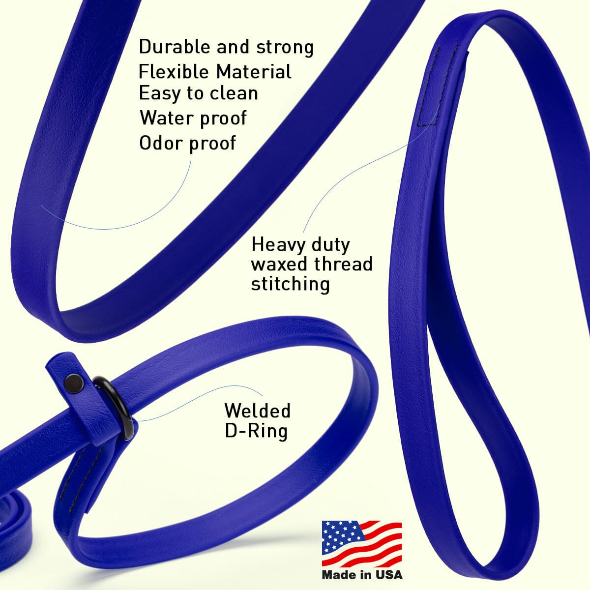 Biothane Slip Lead for Dogs, 5FT and 7FT Dog Leashes Dogline
