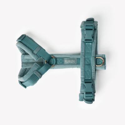 Blue - Velvet Dog Harness Velvet Harness FURLOU