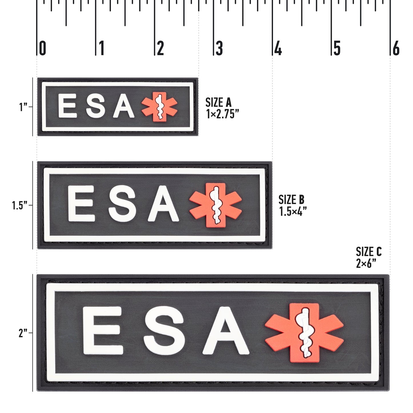 Dogline ESA Dog 3D Rubber Patches Dog Patches Dogline