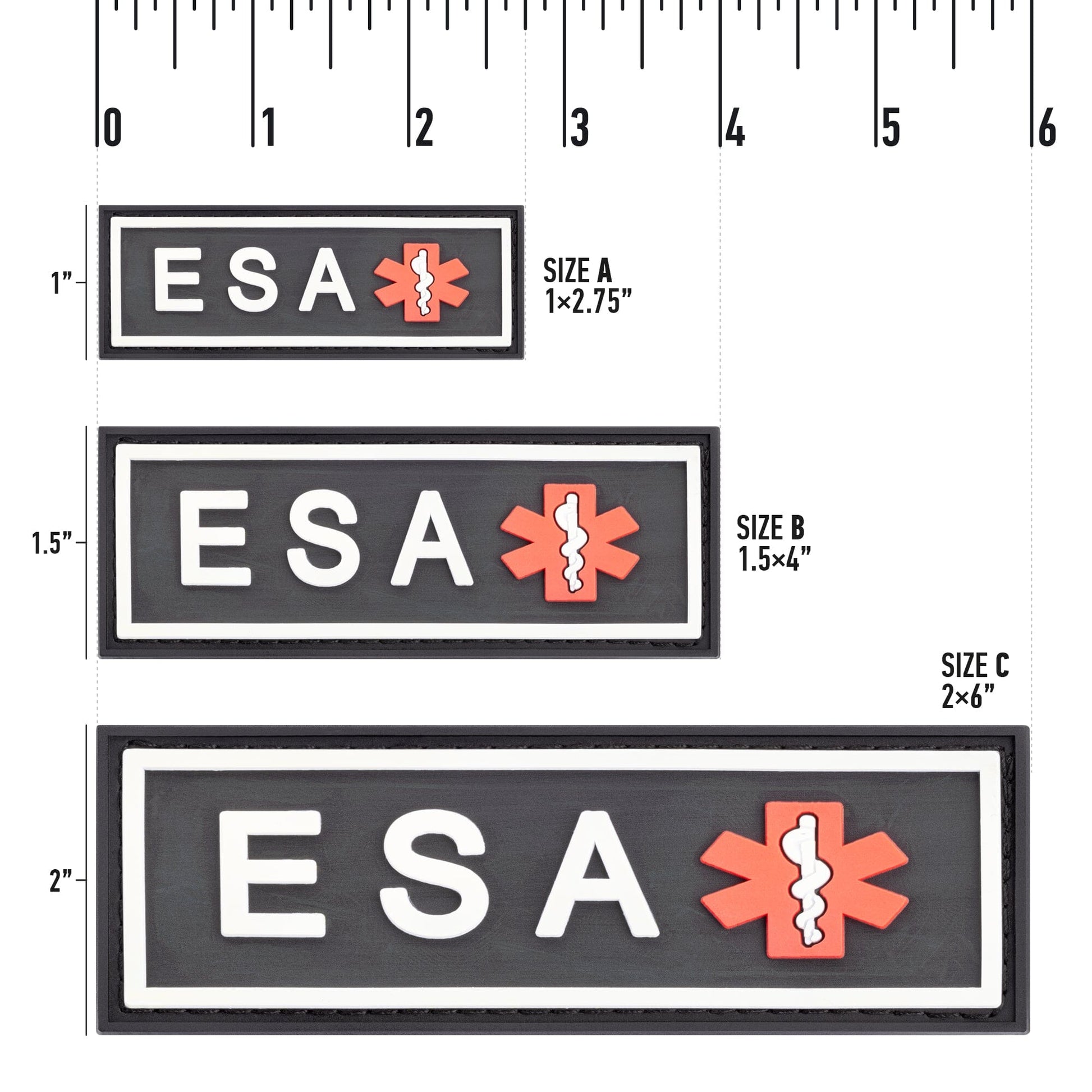 Dogline ESA Dog 3D Rubber Patches Dog Patches Dogline