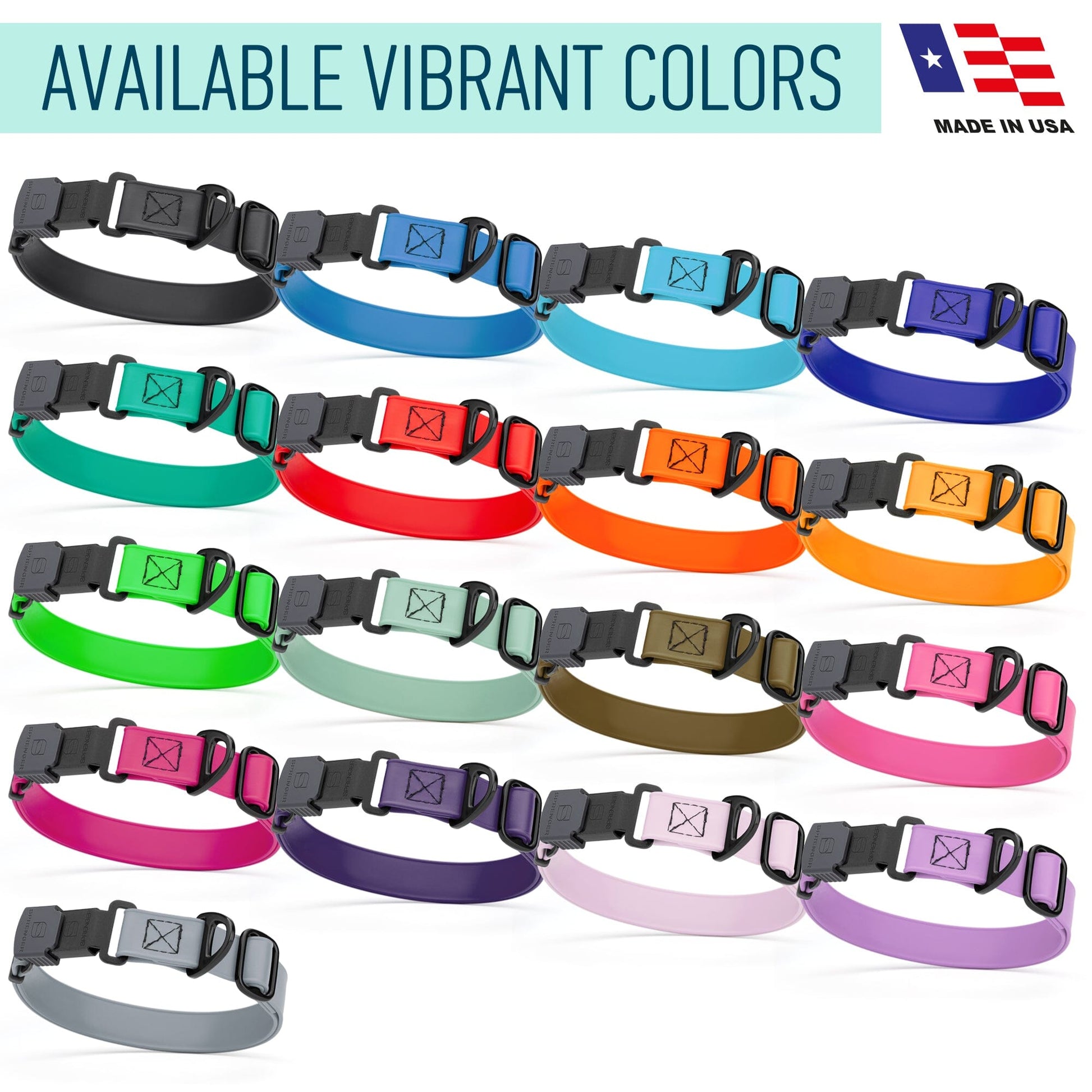 Sprenger BioThane Waterproof Dog Collar with Stainless Steel ClicLock Quick Release Buckle Dog Collars Dogline