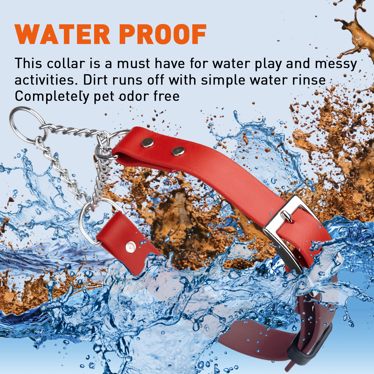 Biothane Adjustable Martingale Collar with Metal Buckle Dog Collars Dogline