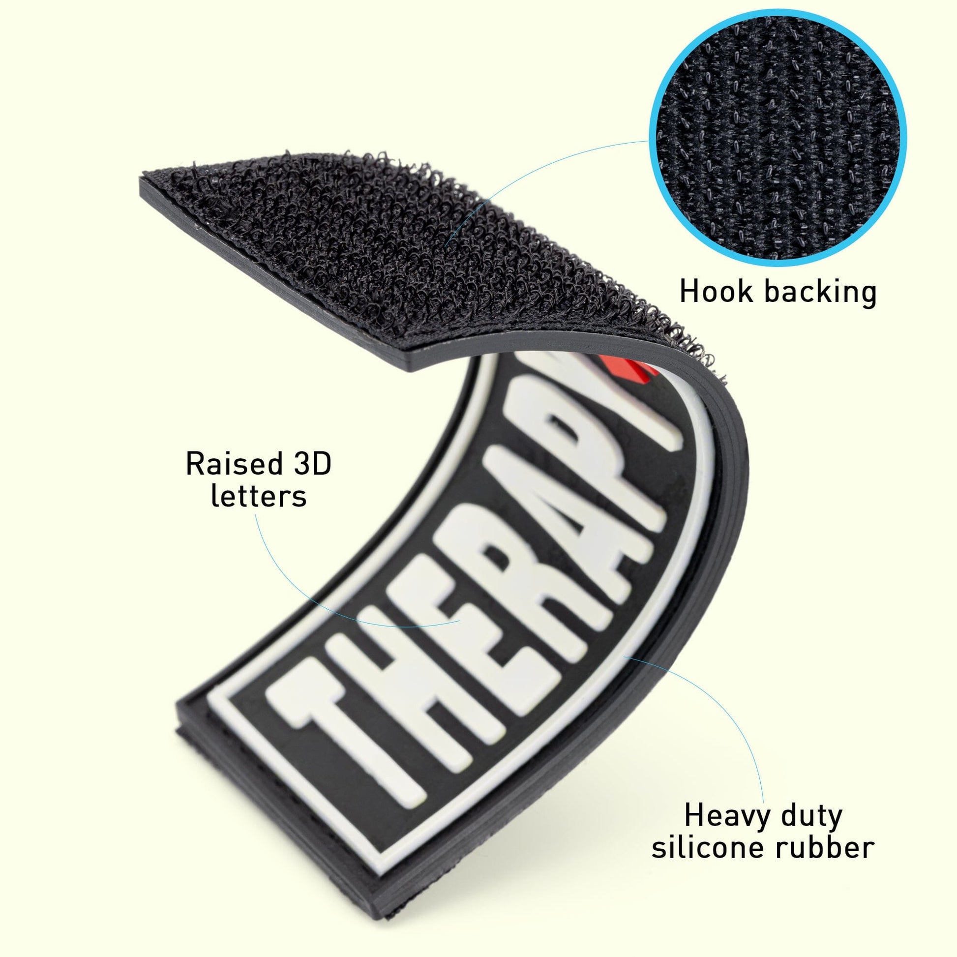 Dogline 3D Rubber Removable Patches for Dog Harness and Vest Dog Patches Dogline