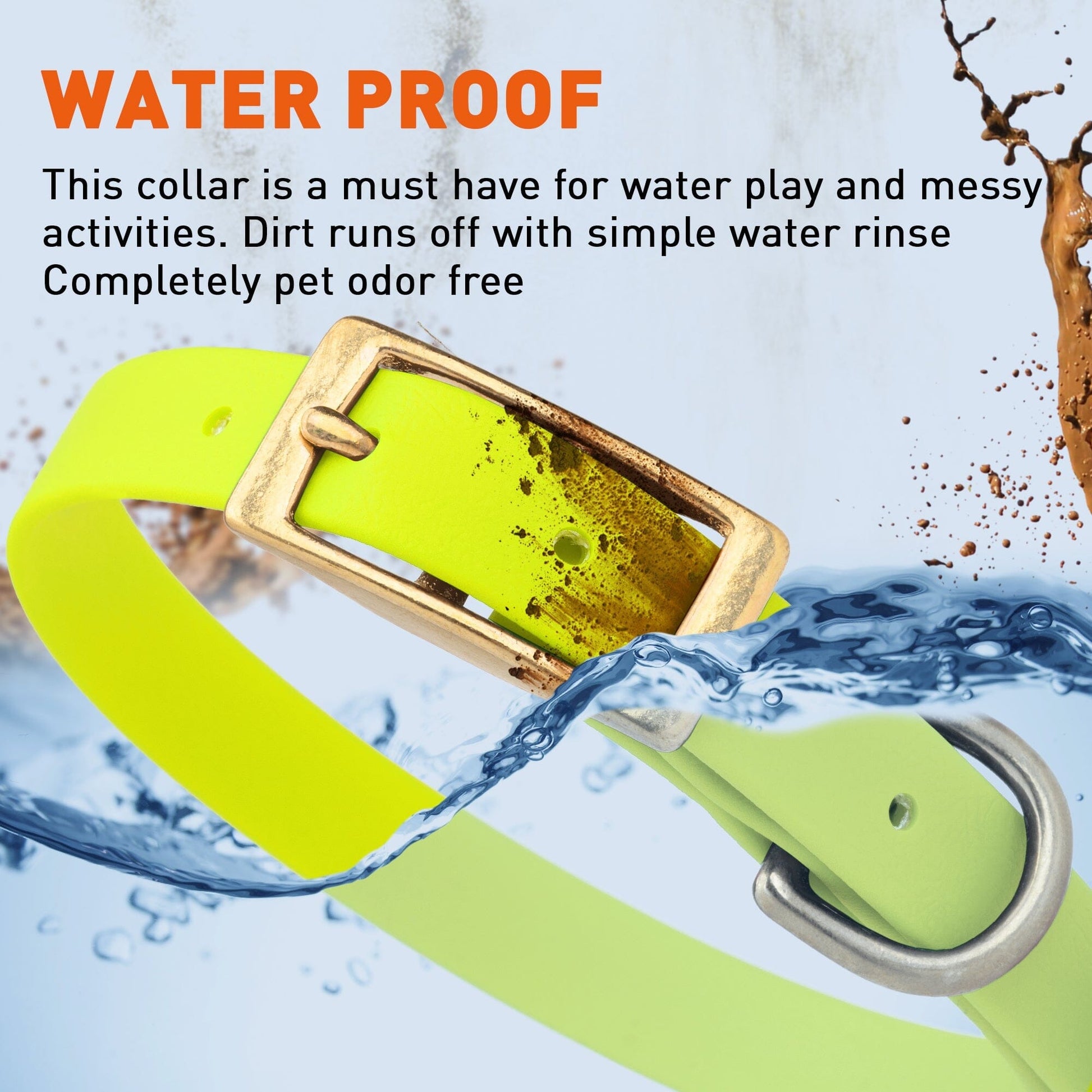 Viper Biothane Waterproof Dog Collar - Brass Hardware - Size S (12 to 15 inches) Dog Collars Dogline