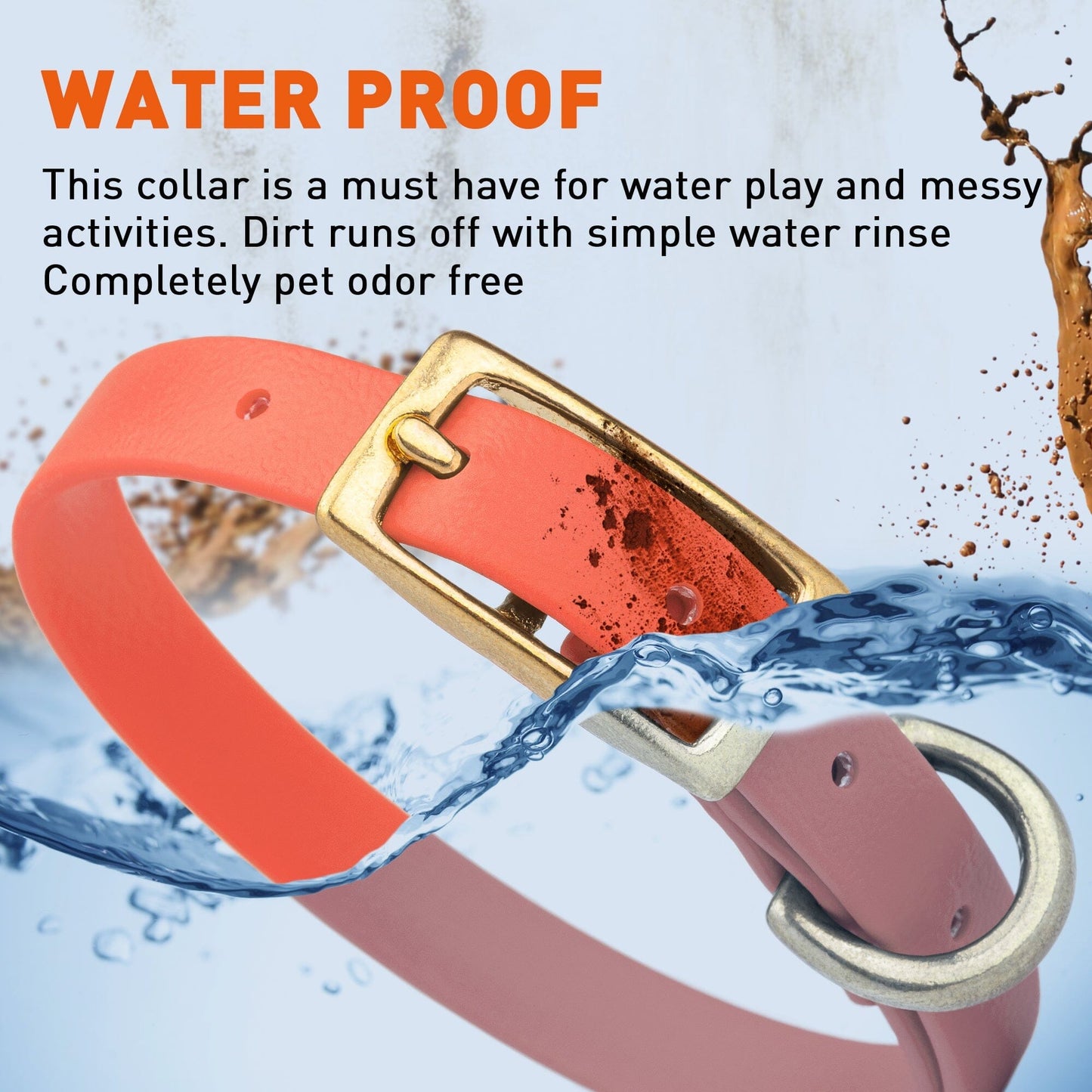 Viper Biothane Waterproof Dog Collar - Brass Hardware - Size XS (9 to 12 inches) Dog Collars Dogline