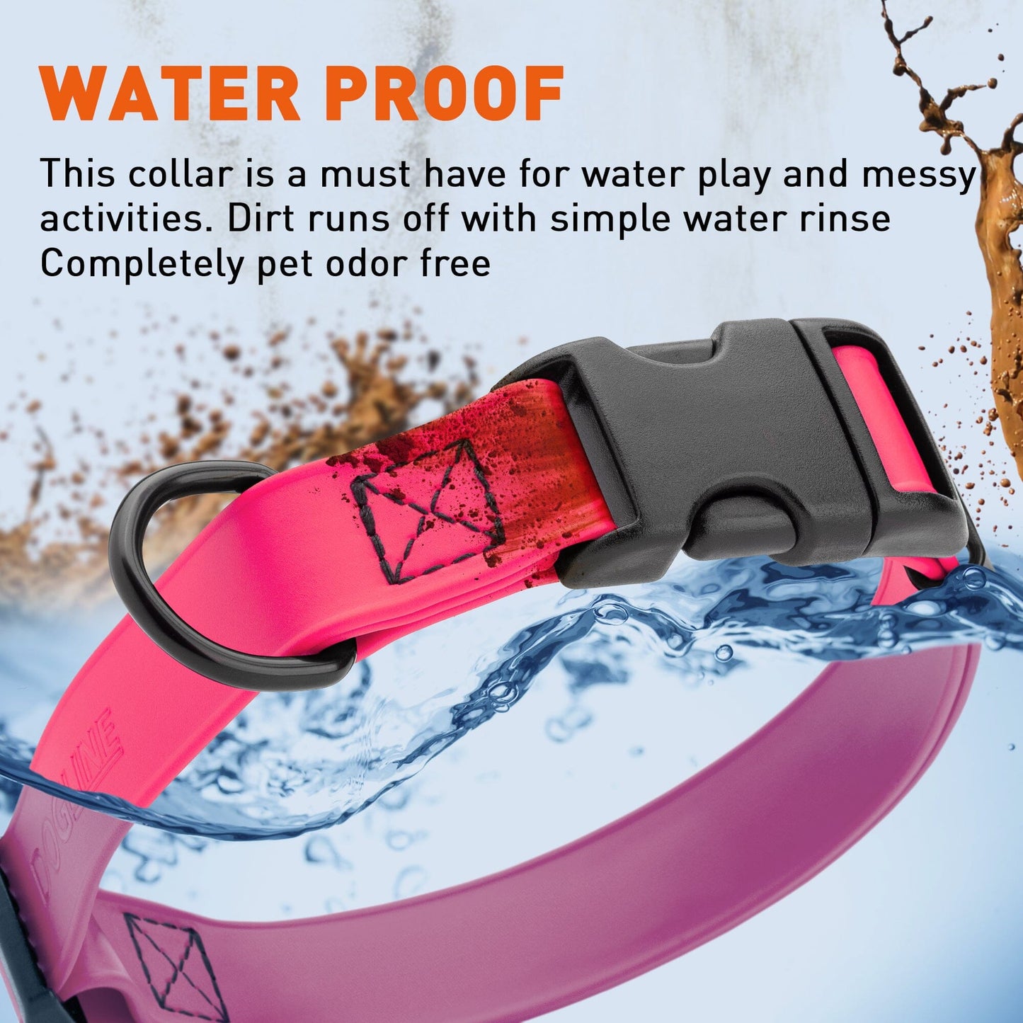 Dogline Biothane Waterproof Dog Collar with Quick Release Buckle Dog Collars Dogline