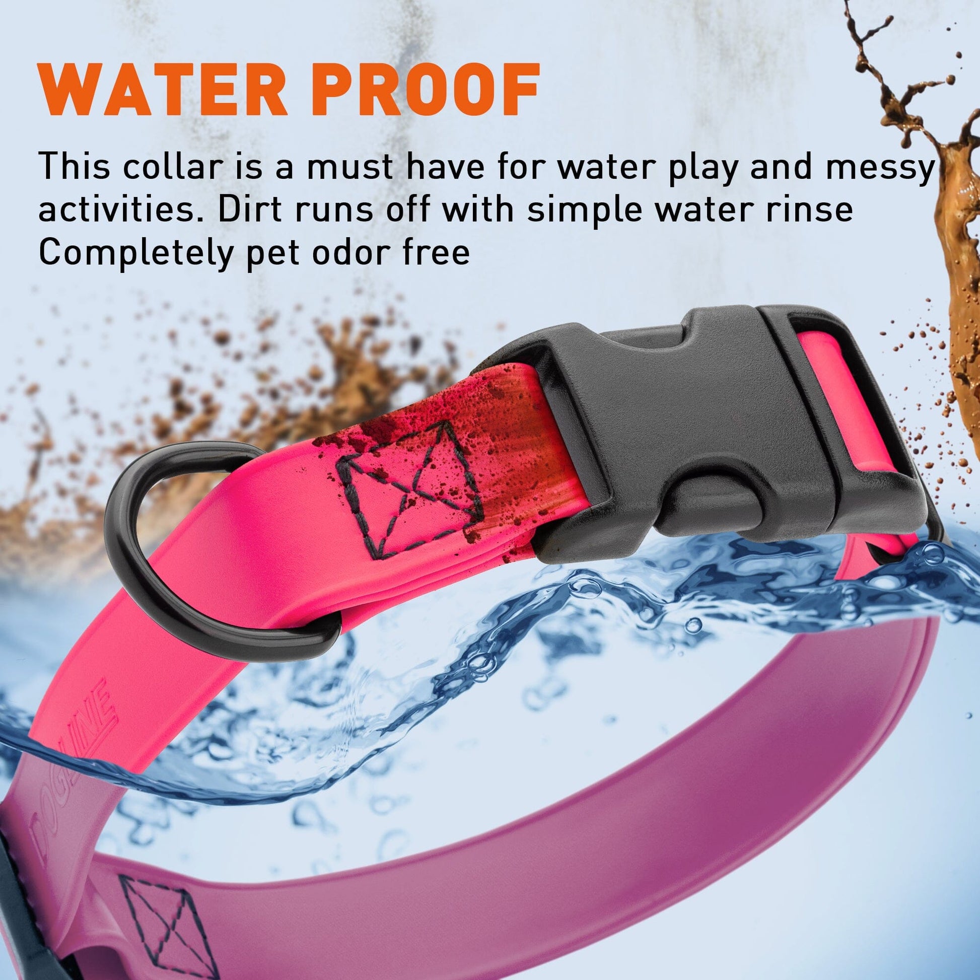 Dogline Biothane Waterproof Dog Collar with Quick Release Buckle Dog Collars Dogline