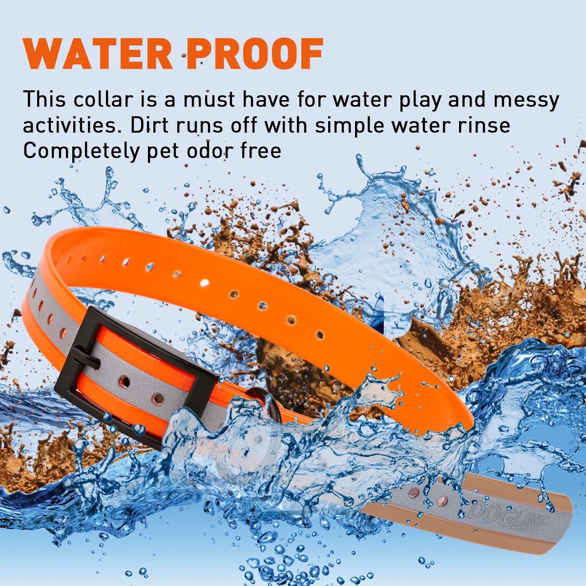 Biothane E-Collar Replacement Reflective Strap Dog Collars Dogline