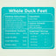 Freezbone Whole Duck Feet Dental Treats for Dogs - Human Grade - Single Ingredient Dog Treats Freezbone