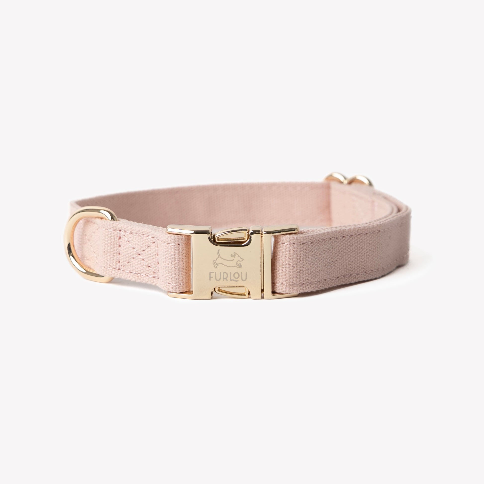 'Baby Pink' - Canvas Dog Collar Canvas Collar FURLOU