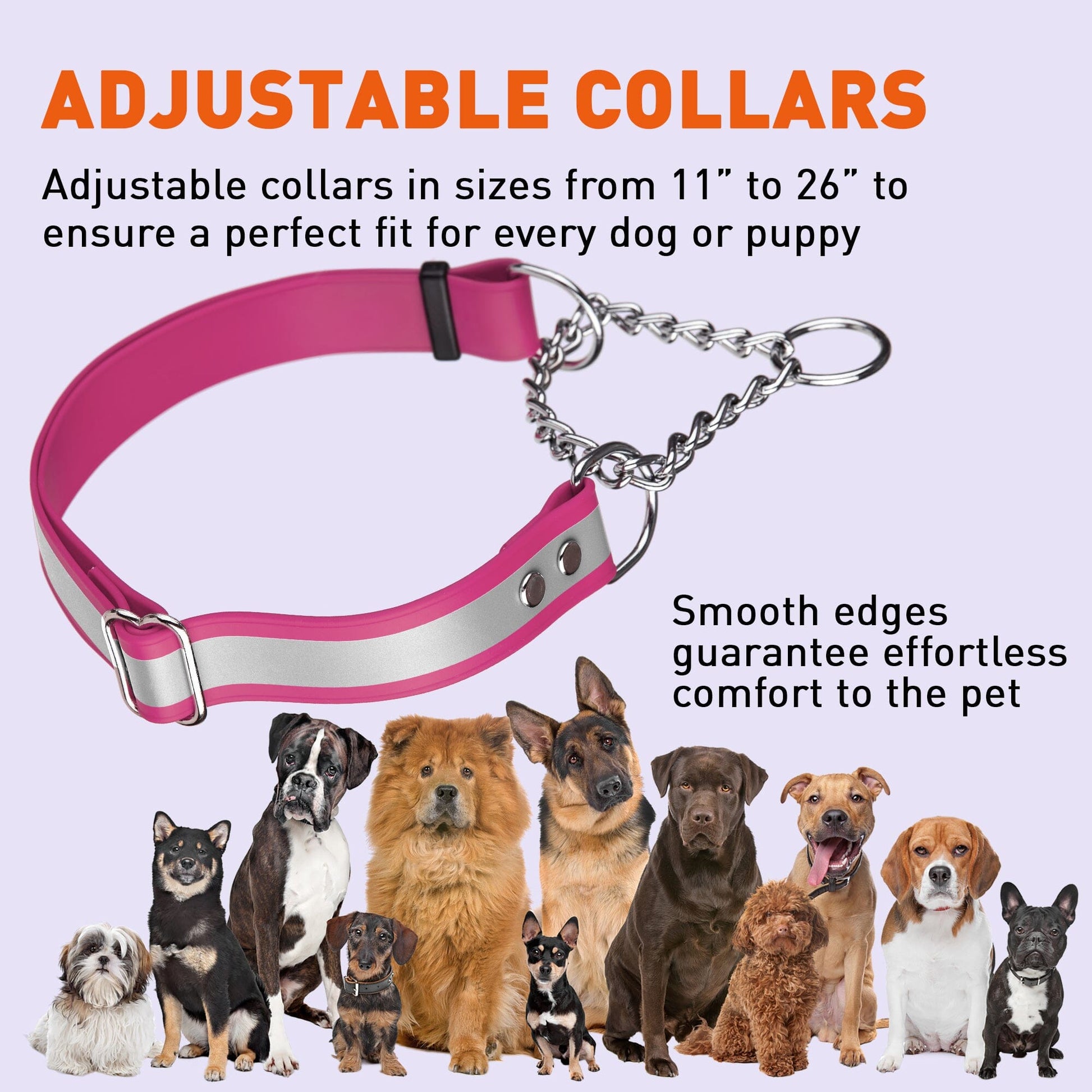Reflective Biothane Martingale Collar for Dogs Dog Collars Dogline