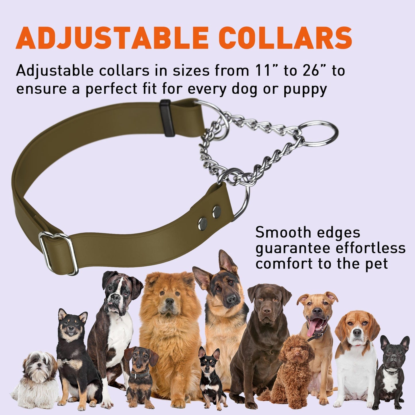 Biothane Adjustable Martingale Collar for Dogs Dog Collars Dogline