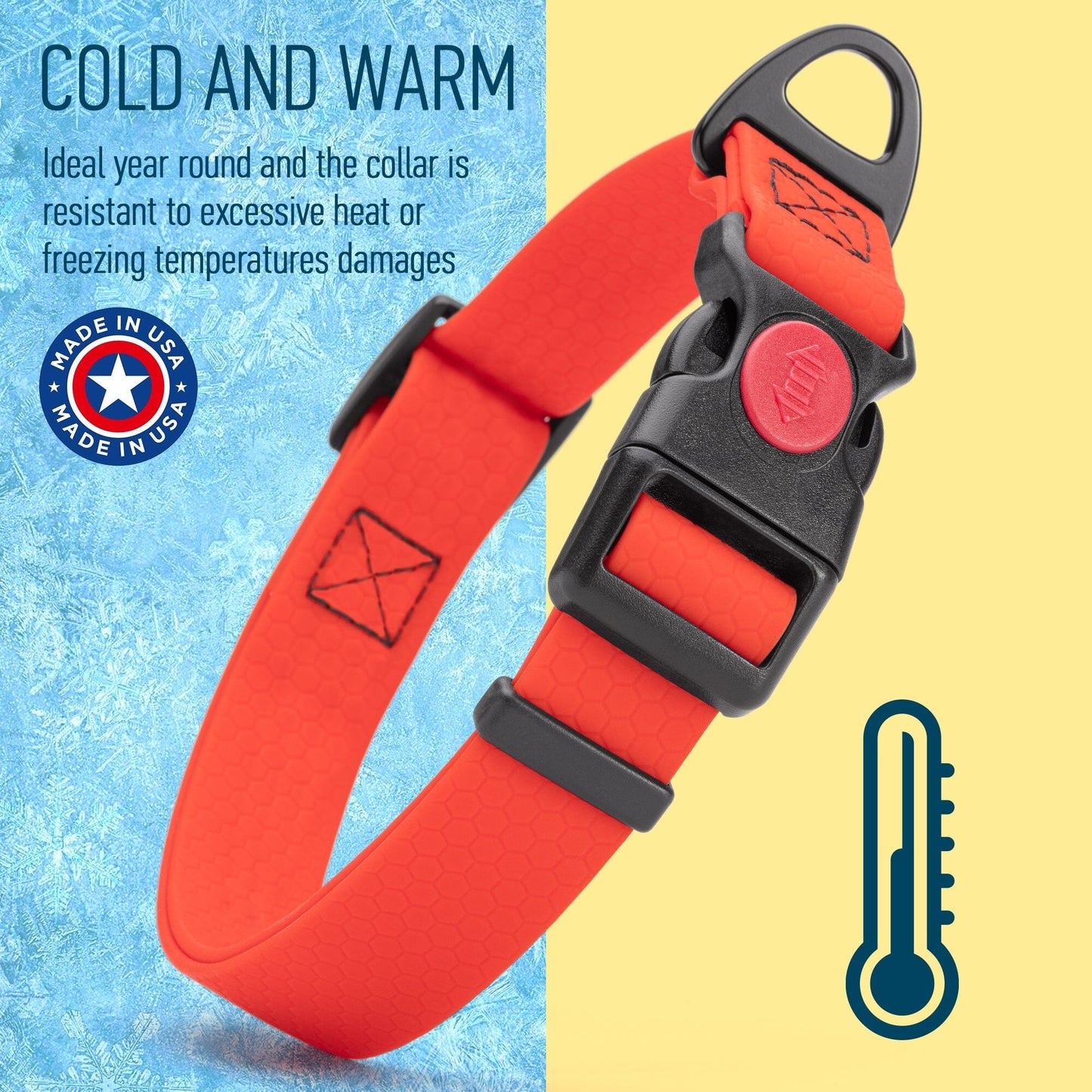 Waterproof Dog Collar with Safety Lock Buckle Dog Collars Dogline