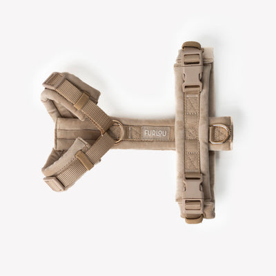 Sand - Velvet Dog Harness Velvet Harness FURLOU