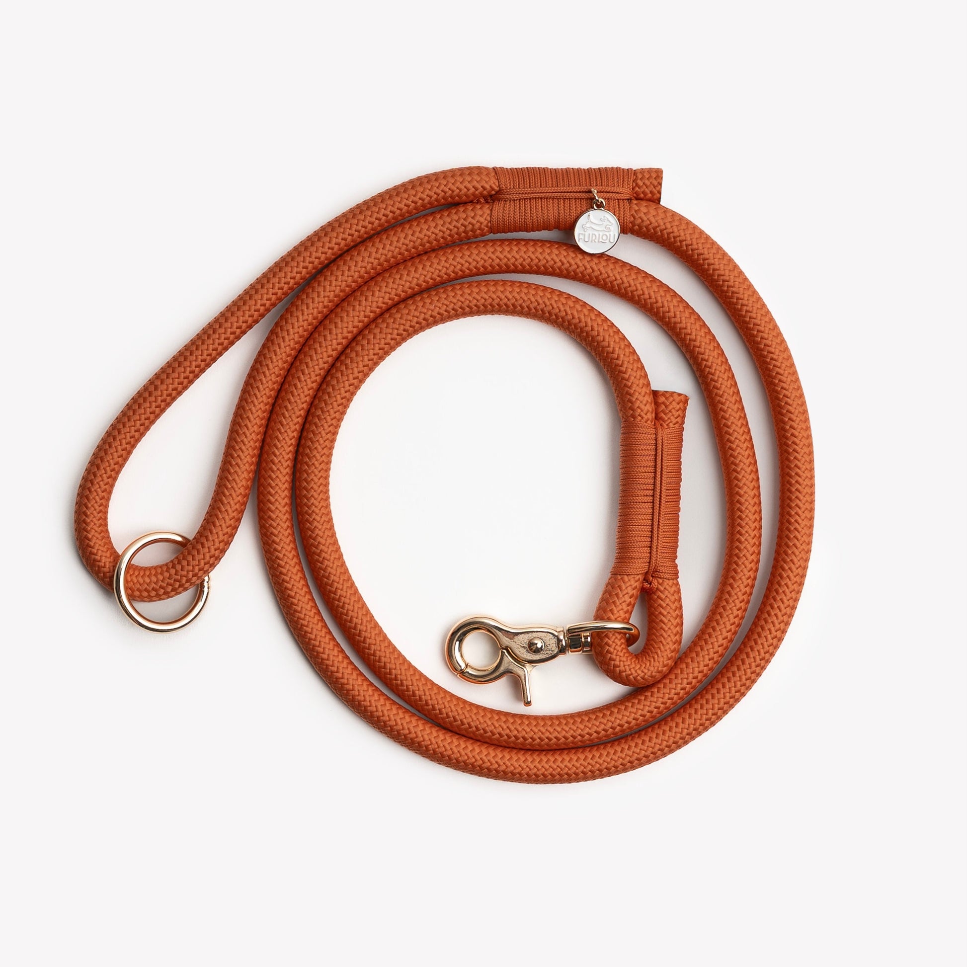 'Terracotta' - Braided Rope Leash Regular Braided Leash FURLOU