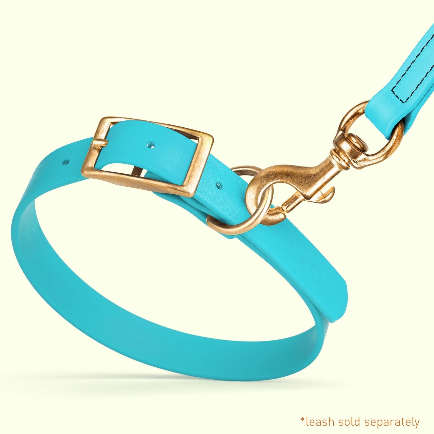 Viper Biothane Waterproof Dog Collar - Brass Hardware - Size L (18 to 22 inches) Dog Collars Dogline