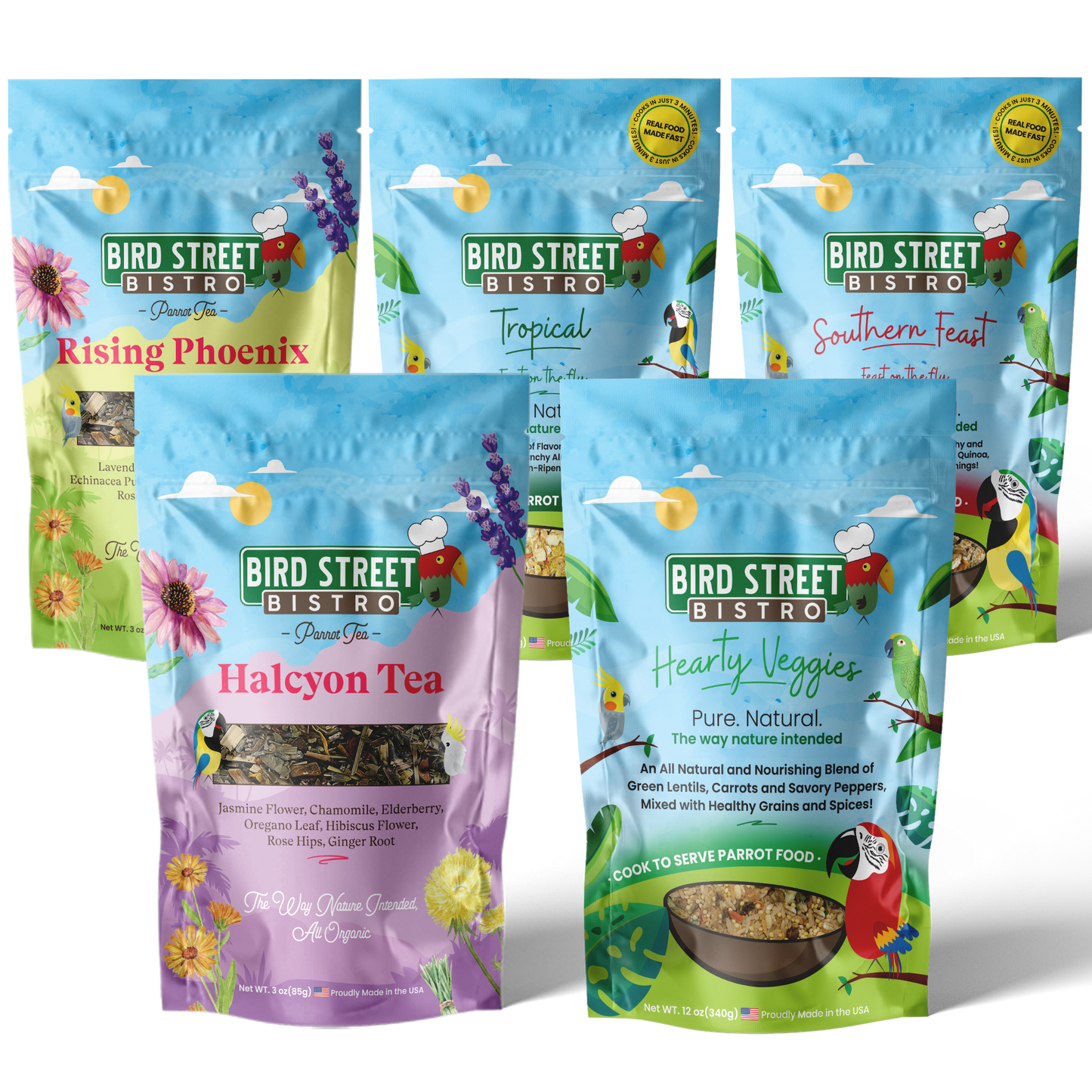Parrot Food & Tea Starter Pack Parrot Food Bird Street Bistro