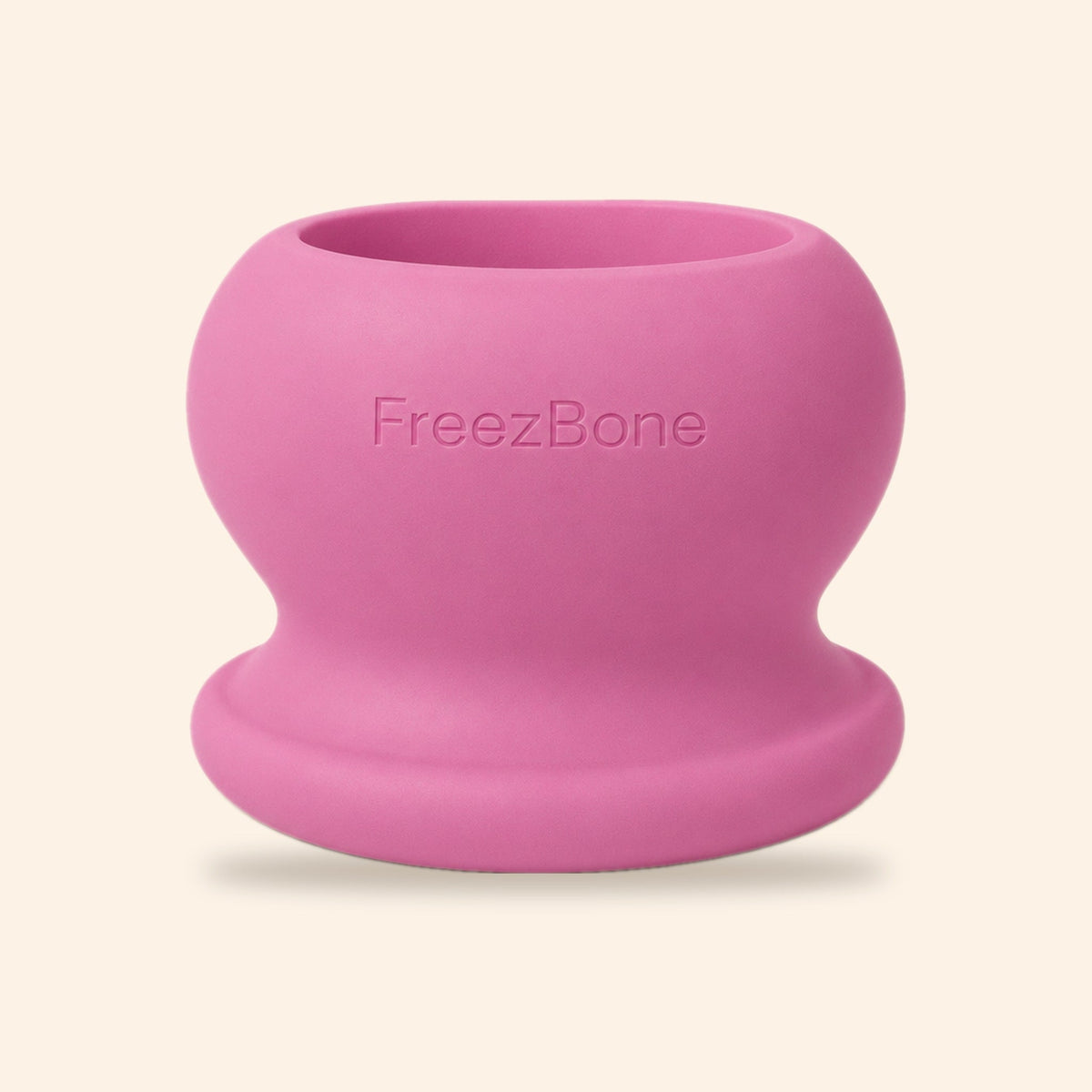 Freezball Dog Chew Toy- Durable Fillable Dog Chew Bone Pink Freezbone