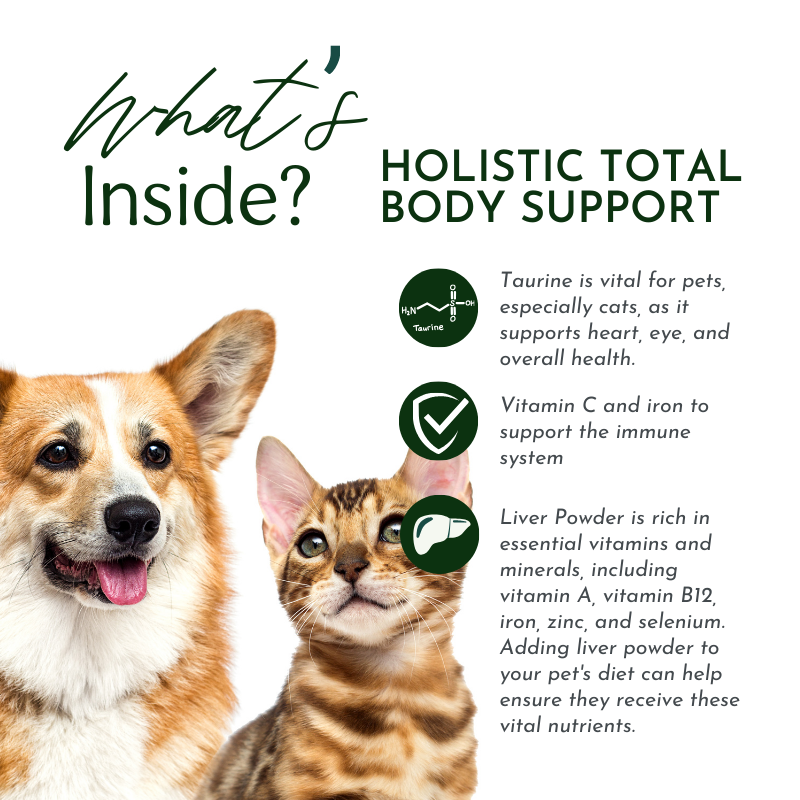 Holistic Total Body Support — Daily Multivitamin & Pasture-Raised Glandular Blend for Dogs & Cats Vitamins & Supplements Dr. Ruth Roberts