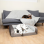 PupChill™ Cooling Bolster Dog Bed + Waterproof Blanket Bundle - Arctic Grey Large Bed (35" L x 27" W) + Original Blanket (50" L x 60" W) Paw