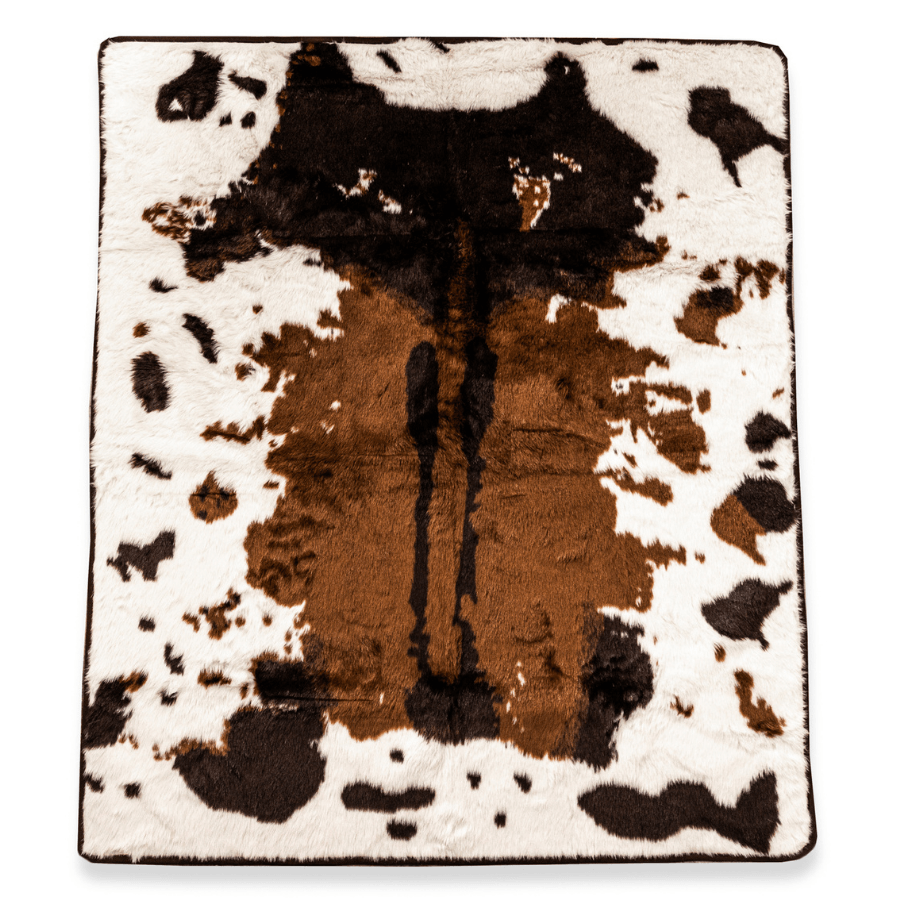 PupProtector™ Waterproof Throw Blanket - Brown Faux Cowhide Dog Blanket Paw.com