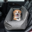 PupProtector™ Faux Cool-to-Touch Vegan Leather Memory Foam Dog Car Bed - Slate Gray Full Back Seat (48" x 18" x 13") Travel Paw.com