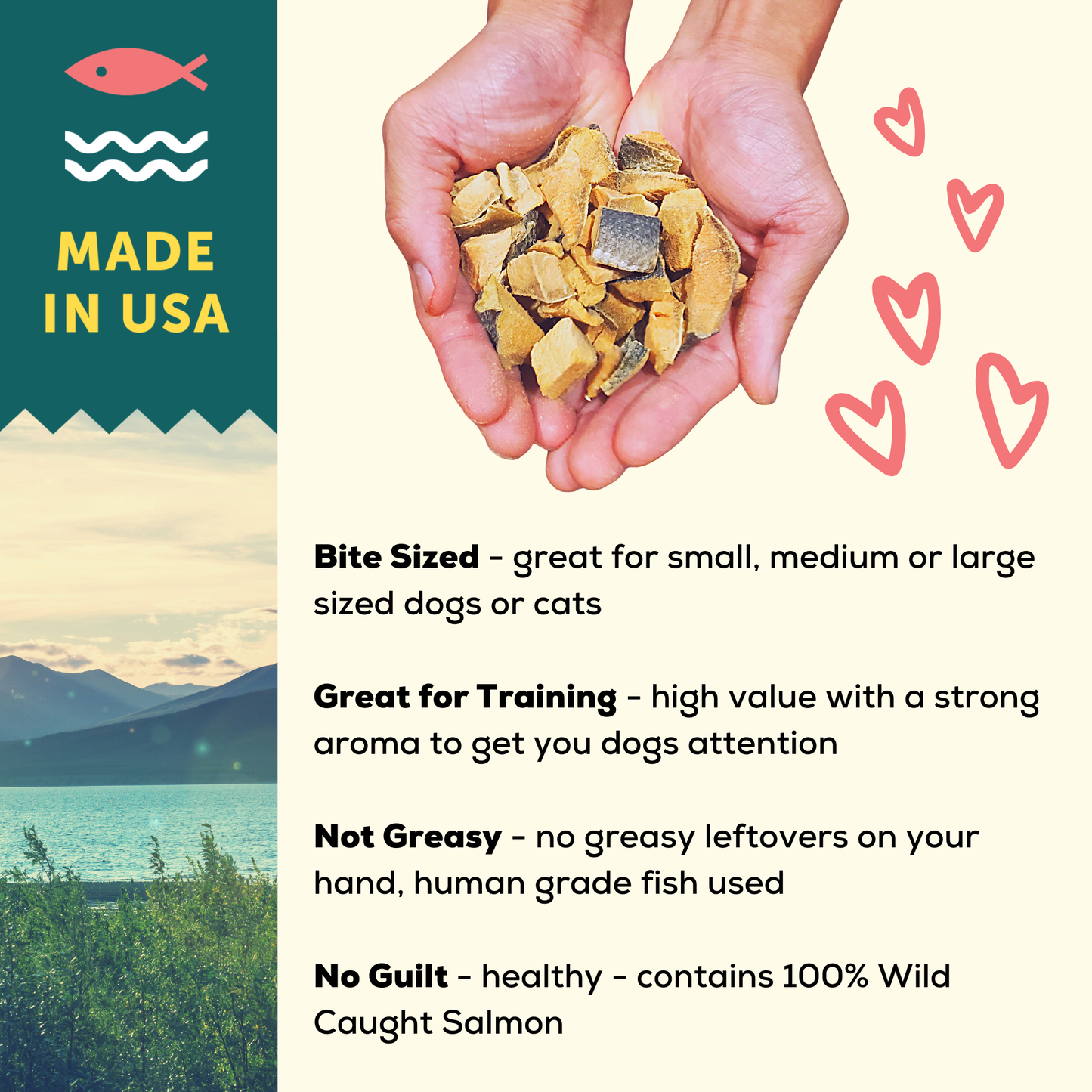 Freeze Dried Wild Caught Salmon Dog and Cat Treats A Better Treat