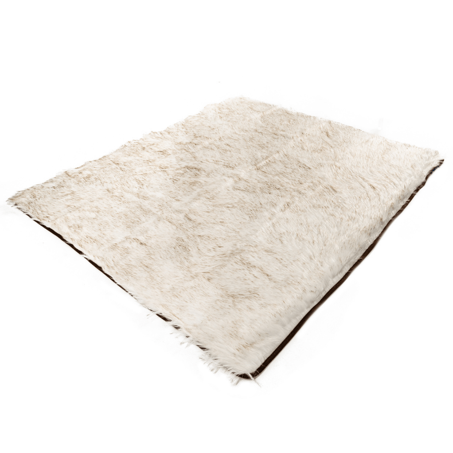 PupProtector™ Waterproof Throw Blanket - White with Brown Accents Dog Blanket Paw.com
