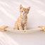 Hanging Cat Bed Hammock Natural Bamboo Natural Canvas 18" Cat Hammock Catastrophic Creations