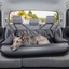 PupProtector™ Faux Cool-to-Touch Vegan Leather Memory Foam Dog Car Bed - Black Travel Paw.com