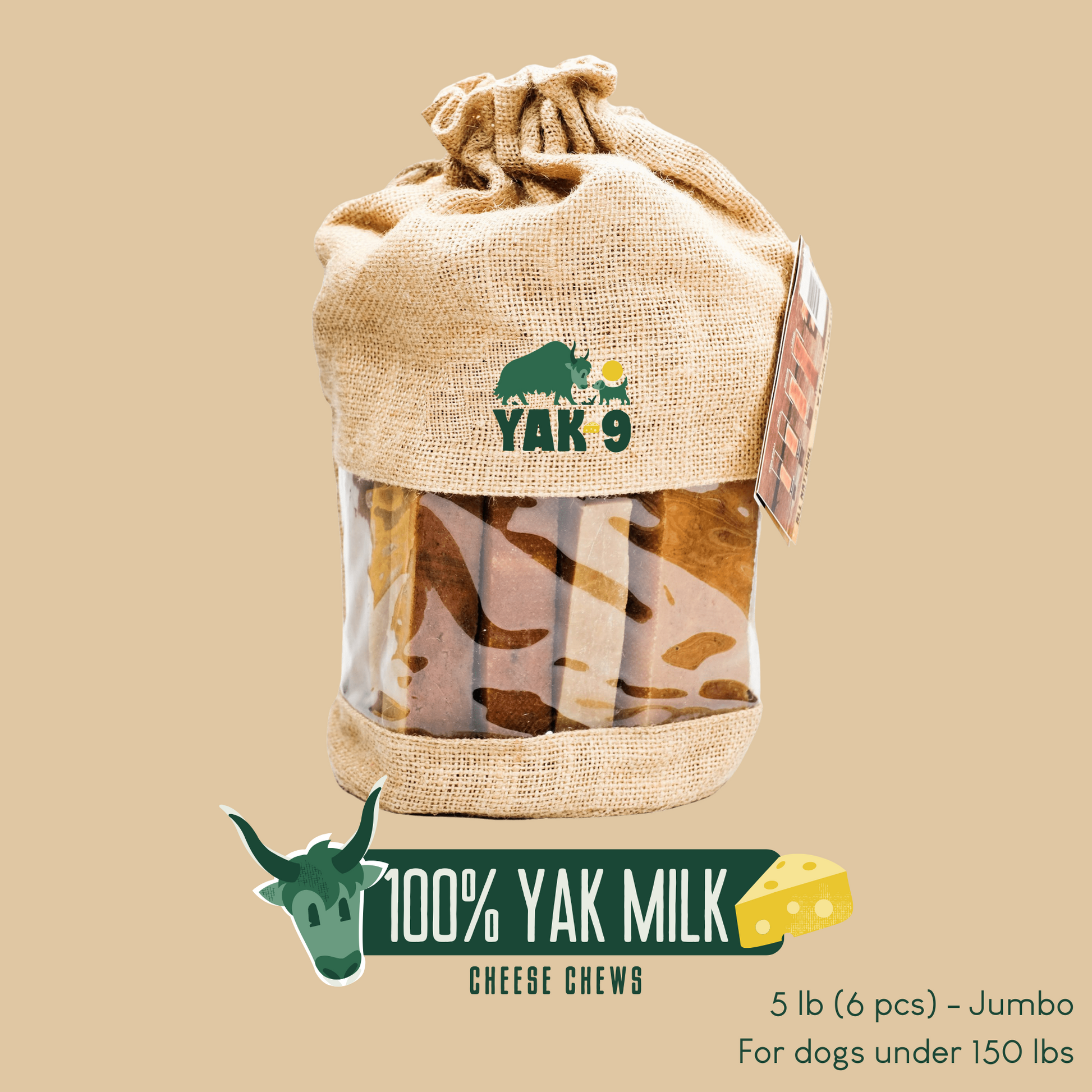 100% Yak Milk Chews for Dogs 100% YAK CHEWS Yak9 Chews