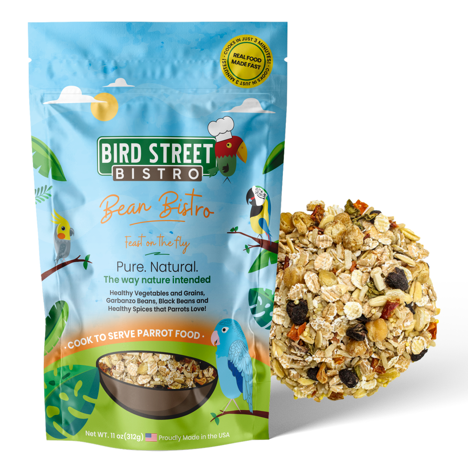 Bean Bistro Feast on the Fly Parrot Food Bird Street Bistro