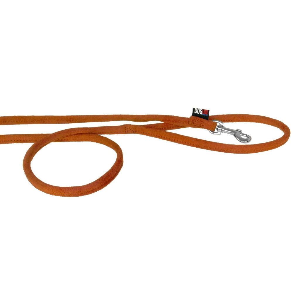 Comfort Microfiber Round Dog Lead Orange Dog Leashes Dogline