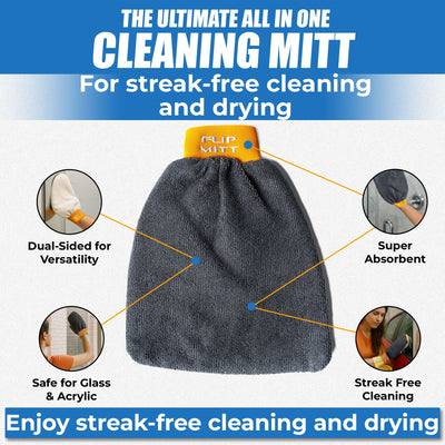 Flipper 2-in-1 Microfiber Aquarium Cleaning Mitt 1 Pack Flipper Accessories Flipper Aquarium Products