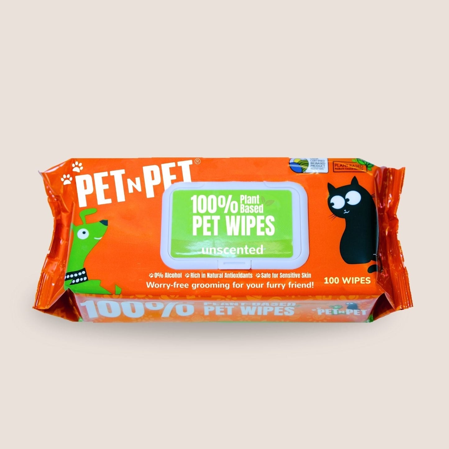 Dog Wipes Cleaning & Deodorizing 100 Count Pet Wipes Pet N Pet ®