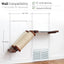 Slanted Cat Scratcher for Wall English Chestnut Bamboo 1-Tier Double Charcoal Gray Canvas Cat Scratcher Catastrophic Creations