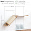 Slanted Cat Scratcher for Wall Natural Bamboo 1-Tier Double Natural Canvas Cat Scratcher Catastrophic Creations