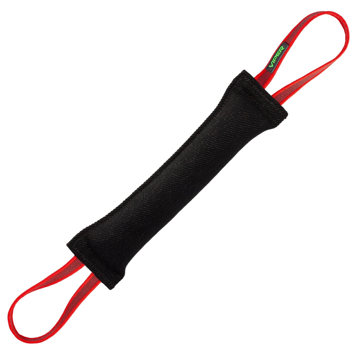 Viper French Linen Tug Black 16in L x 2.5in W Dog Toys Dogline