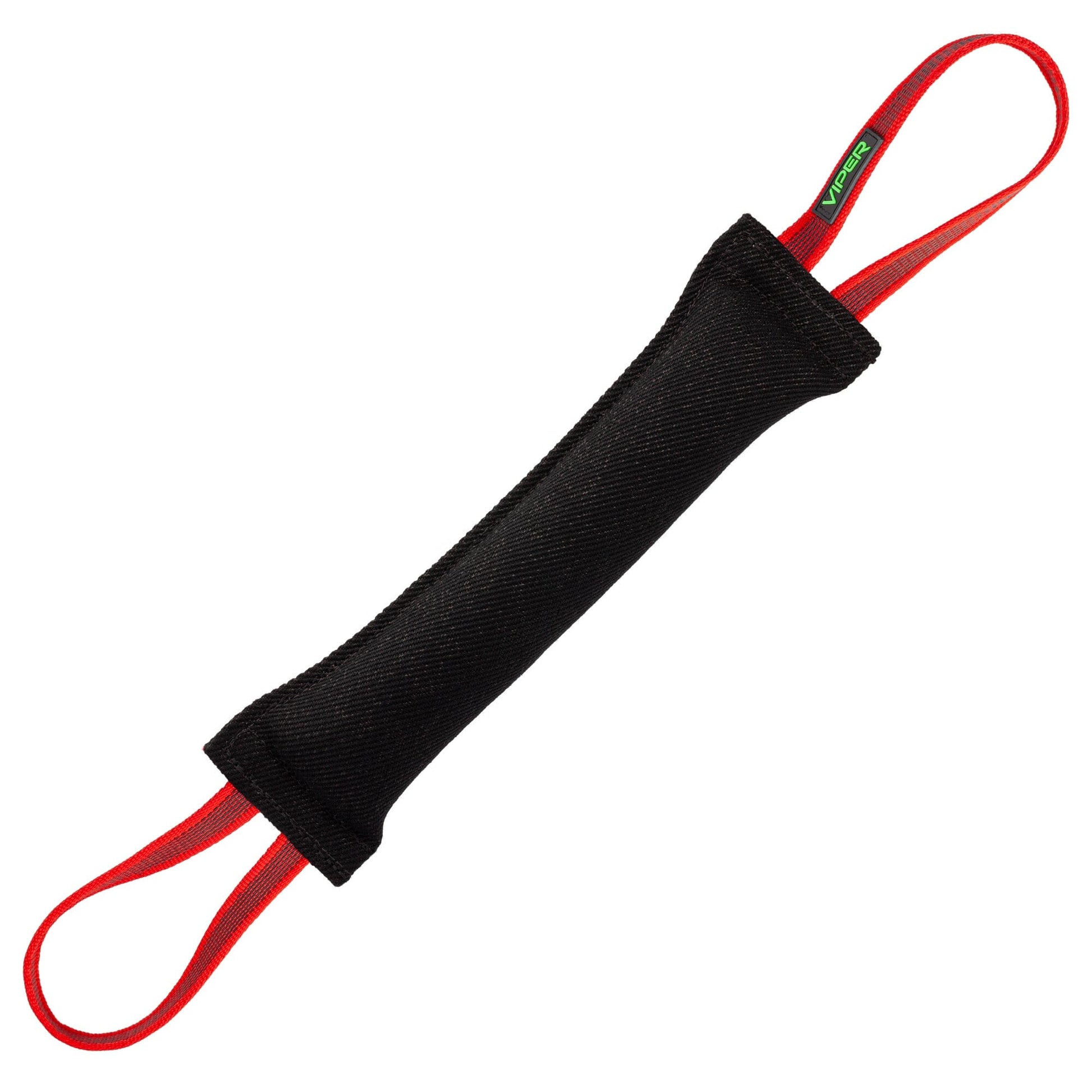 Viper French Linen Tug Black 16in L x 2.5in W Dog Toys Dogline