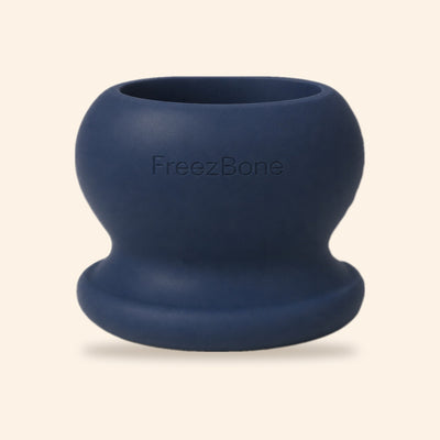 Freezball Dog Chew Toy- Durable Fillable Dog Chew Bone Navy Freezbone