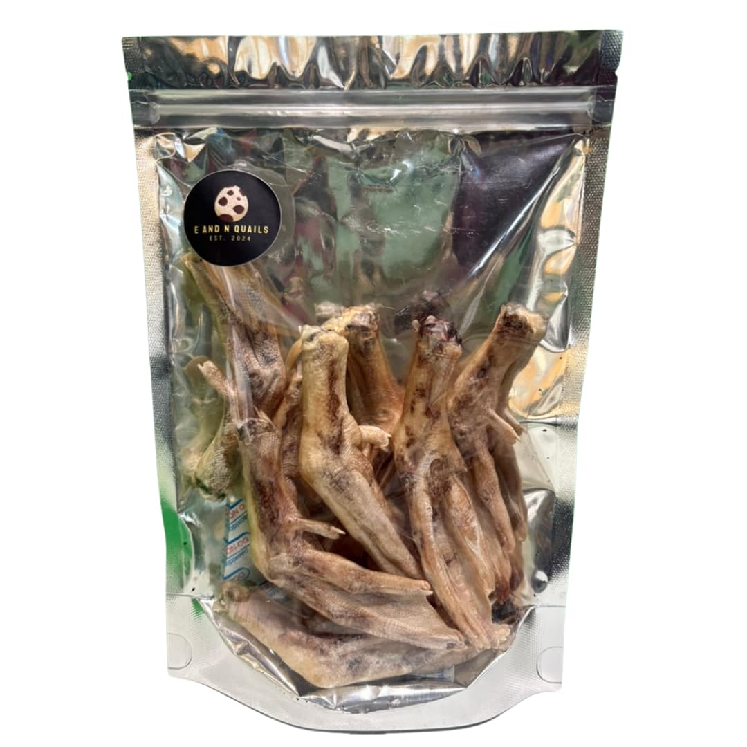 Freeze-Dried Duck Feet for Dogs, Natural Joint Support, 10 Count - Premium Quality Made in USA Quailz.com by Undique LLC