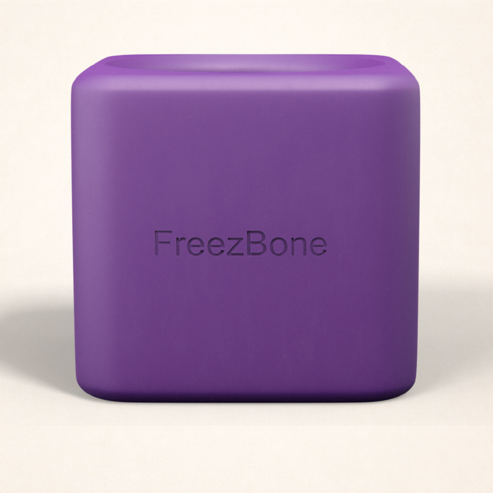 Freezbox - Super Tough Treat Toy FOR 25–75 LB DOGS Purple Freezbone