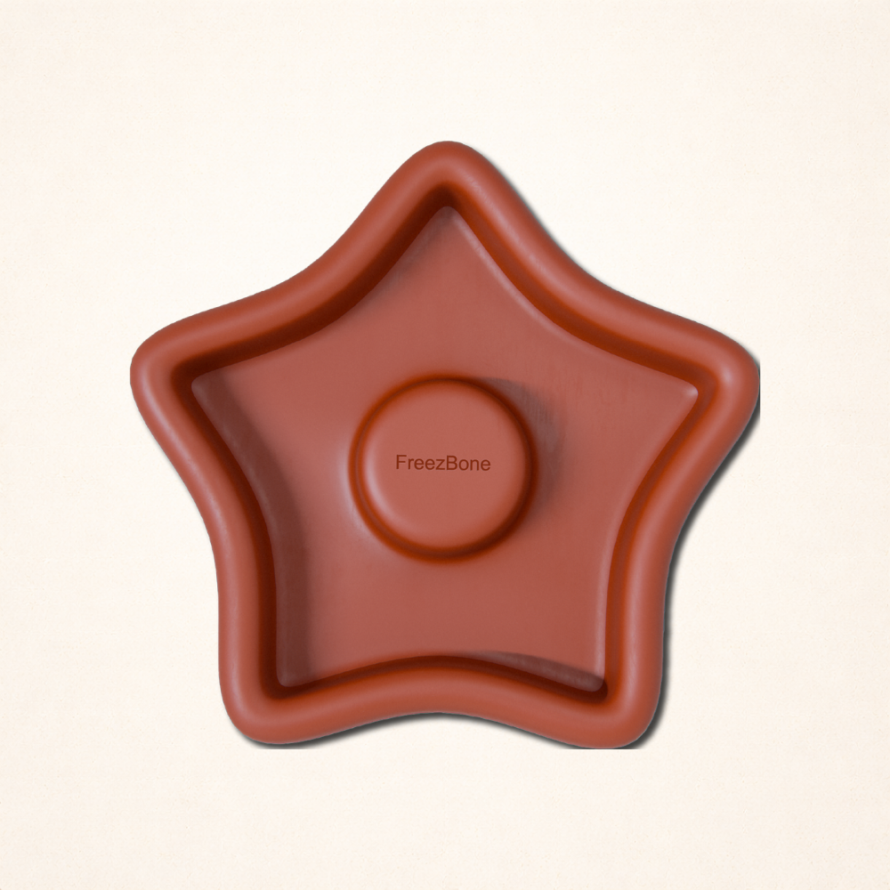 FreezStar - Long-Lasting Star Chew FOR 25–75 LB DOGS Coral Freezbone