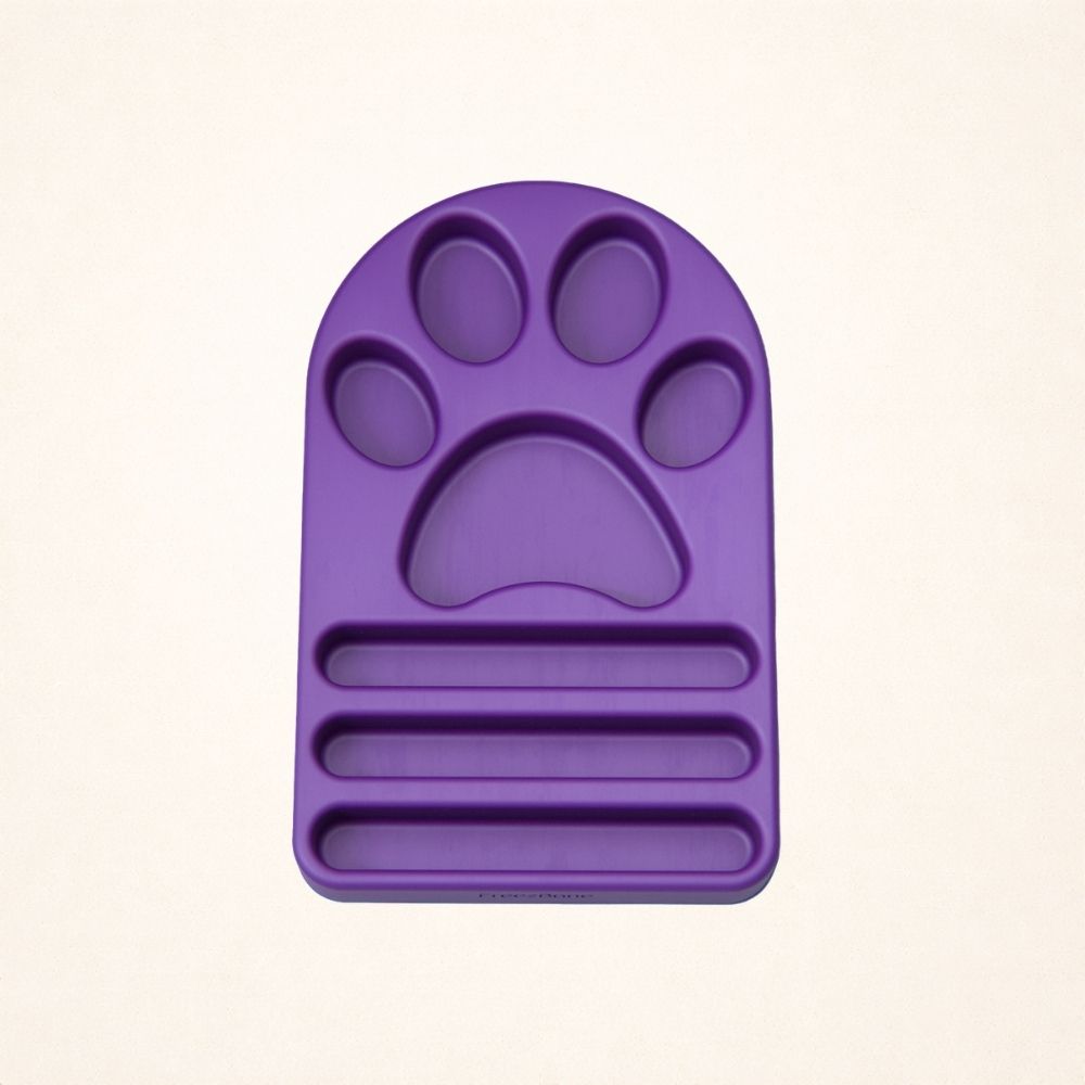 FreezPaw Mat - Calming Slow Feeder FOR 25–90 LB DOGS Purple Freezbone