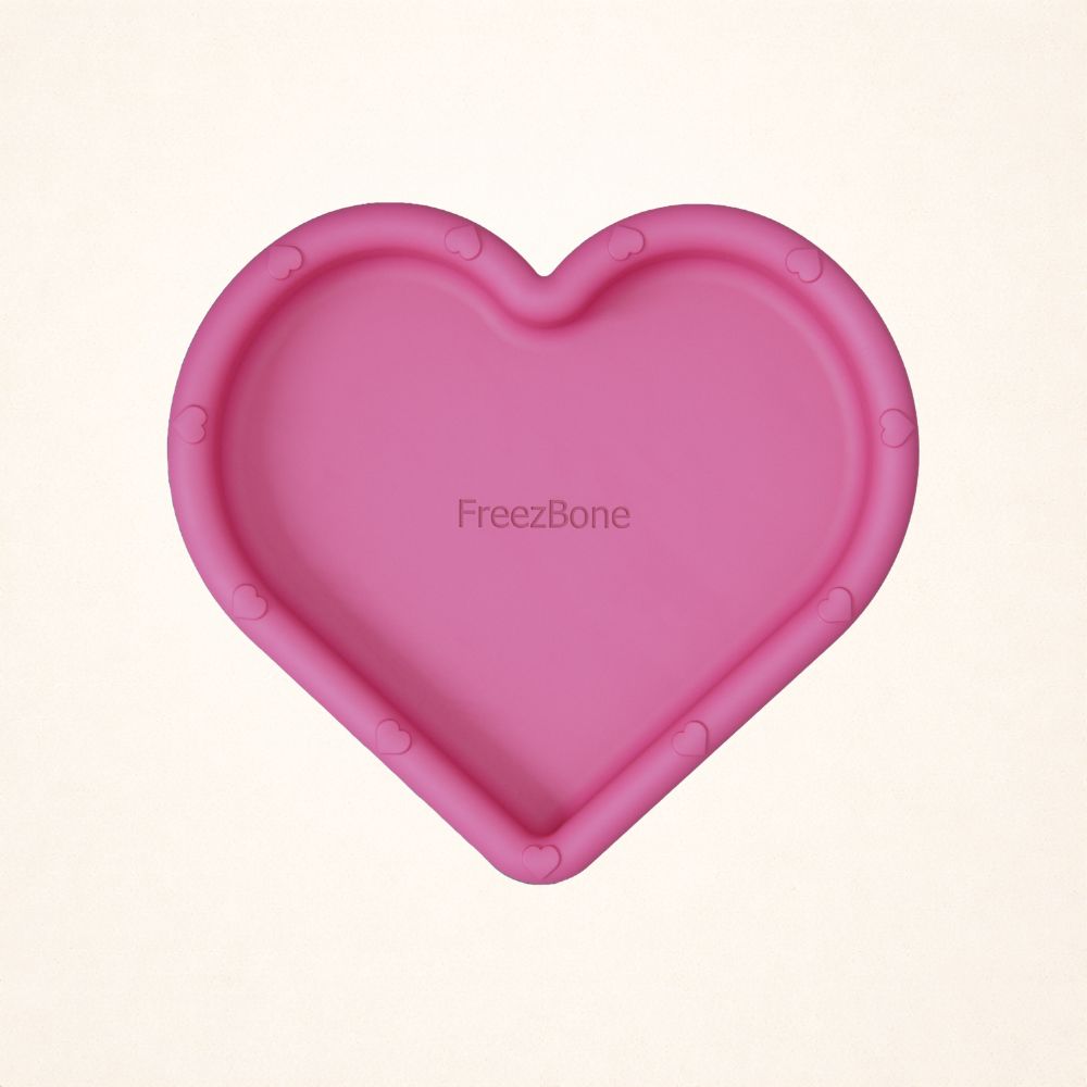 FreezHeart - Durable Heart Enrichment Chew L | 25–50 LB DOGS Pink Freezbone
